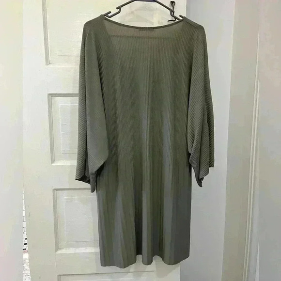 ZARA olive green lightweight flowy‎ dress size large - Picture 2 of 7